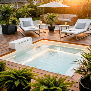 Mini Spa de Techo o Suelo a Precio Económico, Capacidad Personalizada, Resistente a Pinchazos/Viento, Corrosión y Rayos UV, para Piscina de Fibra de Vidrio - Product Image 1