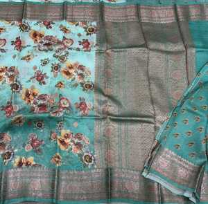 Custom made timeless elegance with hand-painted brocade <b>silk</b> sarees intricate artistry meets rich luxurious traditional weaves. - Product Image 3