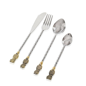 Ensemble de couverts en acier inoxydable argenté, style occidental, vaisselle décorative de haute qualité, ensembles de vaisselle pour la maison - Product Image 4