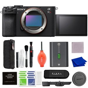 Appareil photo hybride sans miroir plein format à objectifs interchangeables avec capteur CMOS, lecteur de carte et souffleur inclus – Offre économique - Product Image 5