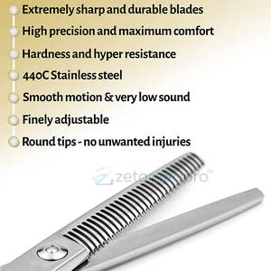 Ciseaux à effiler simples pour hommes et femmes, 30-40 dents, outil de salon de coiffure, ciseaux à effiler simples professionnels pour salon - Product Image 2