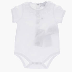 Conjunto de Mono para Niños, Mangas Cortas, Cuello Redondo, Cintura Elástica, Botones, Cierre Trasero, Color Personalizado, Poliéster - Product Image 2