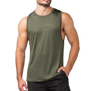 Débardeur respirant pour hommes de qualité supérieure en gros décontracté tricoté sans manches vêtements d'entraînement en coton - Product Image 2
