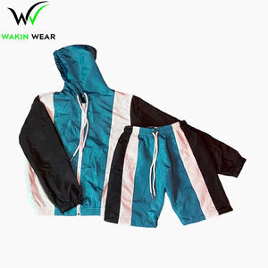 Summer Fashion Jacket <b>Hoodie</b> Nylon Windbreaker <b>Set</b> Two Piece <b>Shorts</b> <b>Set</b> For <b>Men</b> Wear - Product Image 2