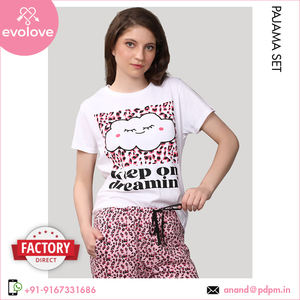 100% conjunto de ropa de dormir de algodón para mujer Exporter's Ready Bk Sto Plus Size 2 piezas Pama para mujer XS para la temporada de primavera Loge Wear - Product Image 4