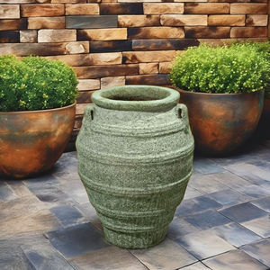 Maceta rústica para exteriores de nuevo diseño, maceta de cerámica para exteriores, nuevas macetas para exteriores esmaltadas - Product Image 1