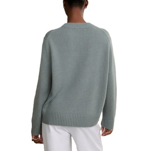 Suéter Holgado Informal para Mujer, Otoño-Invierno, Cuello Redondo, Diseño Sólido, 100% Acrílico, Transpirable - Product Image 6