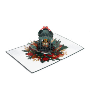 Bougie artisanale de Noël minimaliste en cire tarte carte de voeux papier Souvenir impression offset - Product Image 3