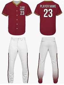 Ensembles d'uniformes de baseball unisexes personnalisés, respirants, manches courtes et sans manches, pantalon de jersey avec logo et nom - Product Image 3