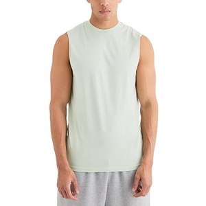 Ropa Deportiva 2026, Camiseta Deportiva para Hombre, OEM, Lisa, de Venta Caliente, Corte Ajustado, Sin Mangas, 140 g/m², Secado Rápido, Transpirable, a la Moda - Product Image 2