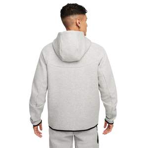 Chaqueta Deportiva con Capucha y Cremallera Completa para Hombre, de Forro Polar Técnico, Color Gris Jaspeado, Ligera, Cálida, para Entrenamiento Atlético, Ropa Deportiva Premium - Product Image 6