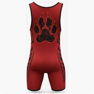 ชุดมวยปล้ำแบบสั่งทำพิเศษ ไซส์ใหญ่ ผ้าโพลีเอสเตอร์ผสมสแปนเด็กซ์ ระบายอากาศได้ดี ปิดด้วยกระดุมแป๊ก ดีไซน์ใหม่จาก Namissm Interprize - Product Image 3