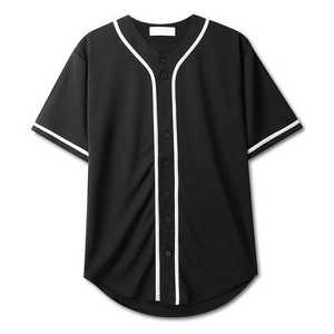 Camiseta de Béisbol Personalizable con Logotipo, Nombre, Impresión Digital, Uniforme con Rayas Bordadas, Botones, Unisex - Product Image 1