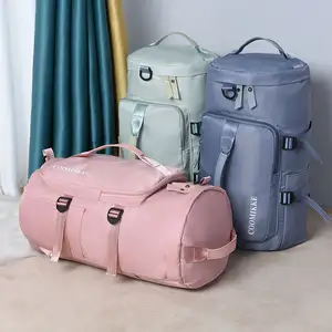 Büyük kapasiteli seyahat çantası su geçirmez spor salonu silindir seyahat çantası ayakkabı bölmesi ile bagaj seyahat çantaları