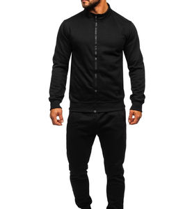 Ensembles de survêtements en polaire technique respirante à la mode pour hommes, à fermeture éclair unie personnalisable, à motif solide - Product Image 6