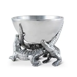 Bol artisanal en métal de qualité supérieure, élégant, accessoire de décoration pour la salle à manger, accessoires de mariage, Zahid Exports, fête, plaqué - Product Image 3