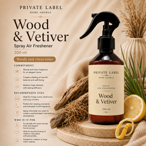 Aromatizante en Aerosol de Madera y Vetiver de Marca Privada 300ml OEM |   Aromatizante para el Hogar en Aerosol |   España UE - Product Image 3