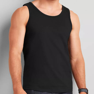 Trendy Men's Eco-friendly 100% Cotton Solid Color Casual Sleeveless Spaghetti Strap Adjustable Crop Tank Tops Summer <b>Clothes</b> - Product Image 1