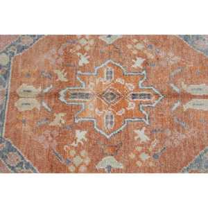 Tapis vintage, tapis surdimensionné 10,9x14,5 pieds, tapis turc en laine patchwork orange - Product Image 5