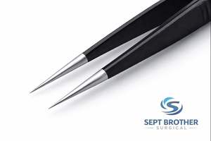 Pinces chirurgicales en acier inoxydable de haute précision |   Pinces médicales antidérapantes pour microchirurgie - Product Image 4