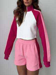 Ensemble deux pièces décontracté pour femmes à la mode imprimé vintage coupe ample haut court à manches longues et pantalon élastique grande taille - Product Image 2