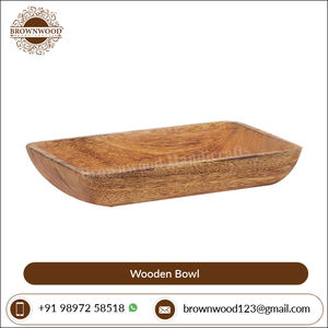 Cuenco elegante hecho a mano de madera de mango recién llegado cuenco de color de madera natural Premium decorativo confiable oferta de precio de fábrica al por mayor - Product Image 3