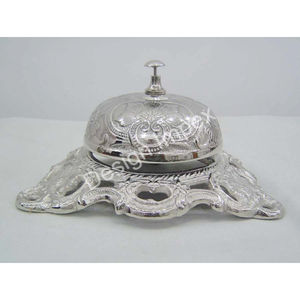 Campana de Mesa Artesanal, Campanas Metálicas de Diseño Grabadas, Campana de Llamada para Oficina o Escuela, Decoración Navideña - Product Image 2