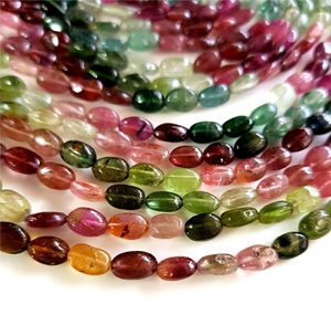 Cuentas de Piedra Ovaladas Naturales y Lisas, Multitourmalina, Certificadas por Terceros, para Joyería, Multicolores, Modelo Coszcalt Exports - Product Image 2