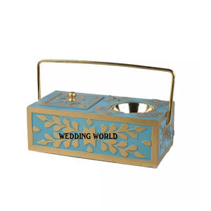 Porte-encens Rectangle en bois fini noir Designer décoratif pour la maison Bakhoor Mubkhar en bois de luxe le plus vendu - Product Image 3