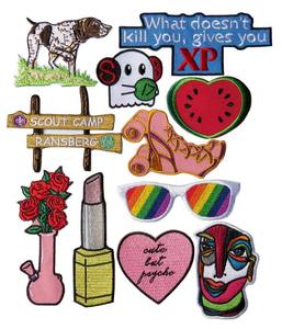 Écussons thermocollants rectangulaires brodés de style national, badges et appliques circulaires pour sacs à dos, vêtements et chapeaux - Product Image 2