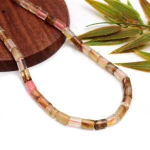 Kamal Gems 15-Inch <b>Tube</b>-Shaped Cherry <b>Quartz</b> Synthetic Beads Assorted Bead Collection - Product Image 2
