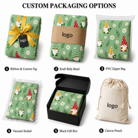 Couverture polaire personnalisée en sublimation pour Noël, idéale pour les cadeaux d'entreprise et la décoration hôtelière