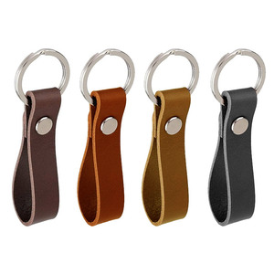 Cadeaux en vrac bon marché porte-clés en faux cuir vierge avec logo personnalisé pour la gravure au laser - Product Image 3