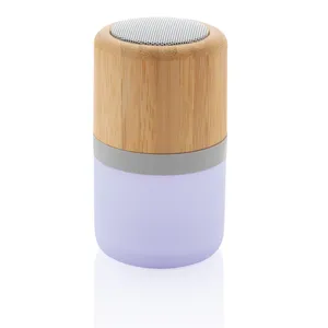 Altoparlante in Bambù Sostenibile da 3W con Luce, Gadget Ecologico per Regali Promozionali e Aziendali - Product Image 6
