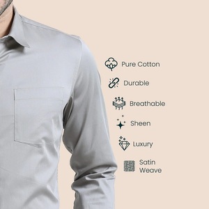 เสื้อเชิ้ตผ้าฝ้ายแท้ 100% สำหรับฤดูร้อน เป็นมิตรกับสิ่งแวดล้อม ทรงทางการ ไม่ยับ ระบายอากาศได้ดี รับผลิตแบบ ODM เสื้อลำลอง ผ้าลายก้างปลา - Product Image 4