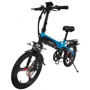Vélo électrique de ville EBIKE 7 vitesses, moyeu arrière numérique, pneus de 20 pouces, batterie au lithium 48V 10Ah, cadre pliable en alliage d'aluminium, moteur sans balais - Product Image 2