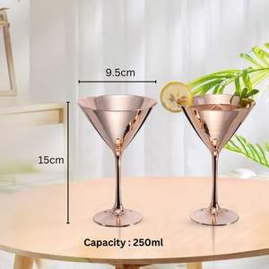 Vaso de chupito de acero inoxidable al por mayor, copa de vino Martini con logotipo personalizado y copas Margaret para beber vino y Martini - Product Image 3