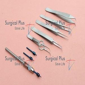 Juego de 9 Pinzas para Trasplante Capilar y Kit de Perforación Capilar FUE - Product Image 1