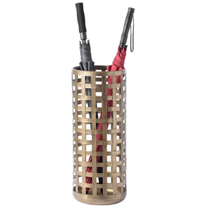 Support de parapluie de conception de gravure de forme ronde qualité supérieure intérieur décoratif nouveauté support de stockage de parapluie en métal - Product Image 4