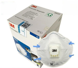 Máscara respiradora desechable 3M 8822 P2 con válvula de respiración, compatible con AS/NZ 1716:2012, diseño ligero para vapores orgánicos y ácidos - Product Image 1