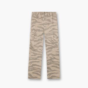 Pantalones Cargo informales para hombre Dawn Sandstone Khaki Stylish Baggy Fit con almacenamiento funcional - Product Image 6