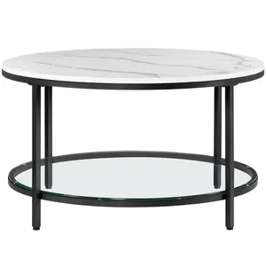 Durable Modern <b>White</b> Solid Wood Nesting Coffee <b>Tables</b> Simple Smart Living Room Furniture with Nesting Feature - Product Image 6