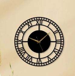 Horloge murale en métal de qualité durable robuste pour la décoration intérieure dans une horloge décorative de style élégant dans les prix de gros - Product Image 4