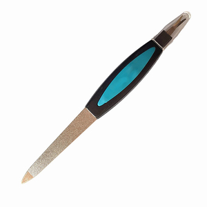 German Stainless Steel Double Side Nail <b>File</b> Beautiful Handle Nail <b>File</b> 100/180 Glass Nail <b>File</b> For beauty With Customized Sized - Product Image 1