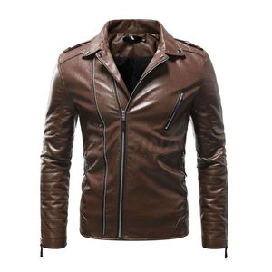 PromotionBlouson en cuir personnalisable pour hommes décontractés Bomber Logo Service OEM pour vestes vierges d'hiver - Product Image 5