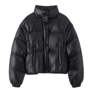 Chaqueta acolchada ligera personalizada de alta calidad para hombre con resistencia al agua caliente Logotipo frontal Colocación Capucha Abrigo de burbujas - Product Image 1