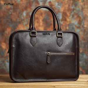 Men and Women Office School College Satchel Bag <b>Leather</b> Laptop Messenger Bags Daily Use Easy to Carry LLB-0041 - Product Image 1