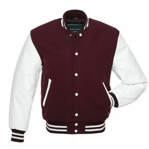 Chaqueta Varsity Personalizada para Hombre, Talla Grande, Estilo Holgado, OEM, Diseño Sólido, Alta Calidad, Precio al por Mayor - Product Image 4