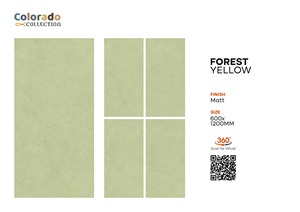 Color azul 600x1200mm Azulejo de porcelana esmaltada Bosque Amarillo Acabado mate A + Grado 60x120 cm Azulejos para interior a juego - Product Image 3