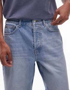 Pantalones cortos de mezclilla de algodón 100% con cremallera personalizados para hombre al por mayor pantalones vaqueros holgados rectos con bordado 3D para hombre - Product Image 5